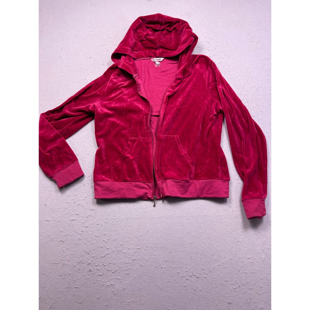 Juicy Couture Hoodie Velour Pink Large Womens